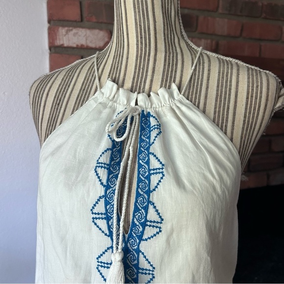 NWT Parker Atlas Embroidered Midi Dress in Glacius White Sz S - Picture 3 of 11